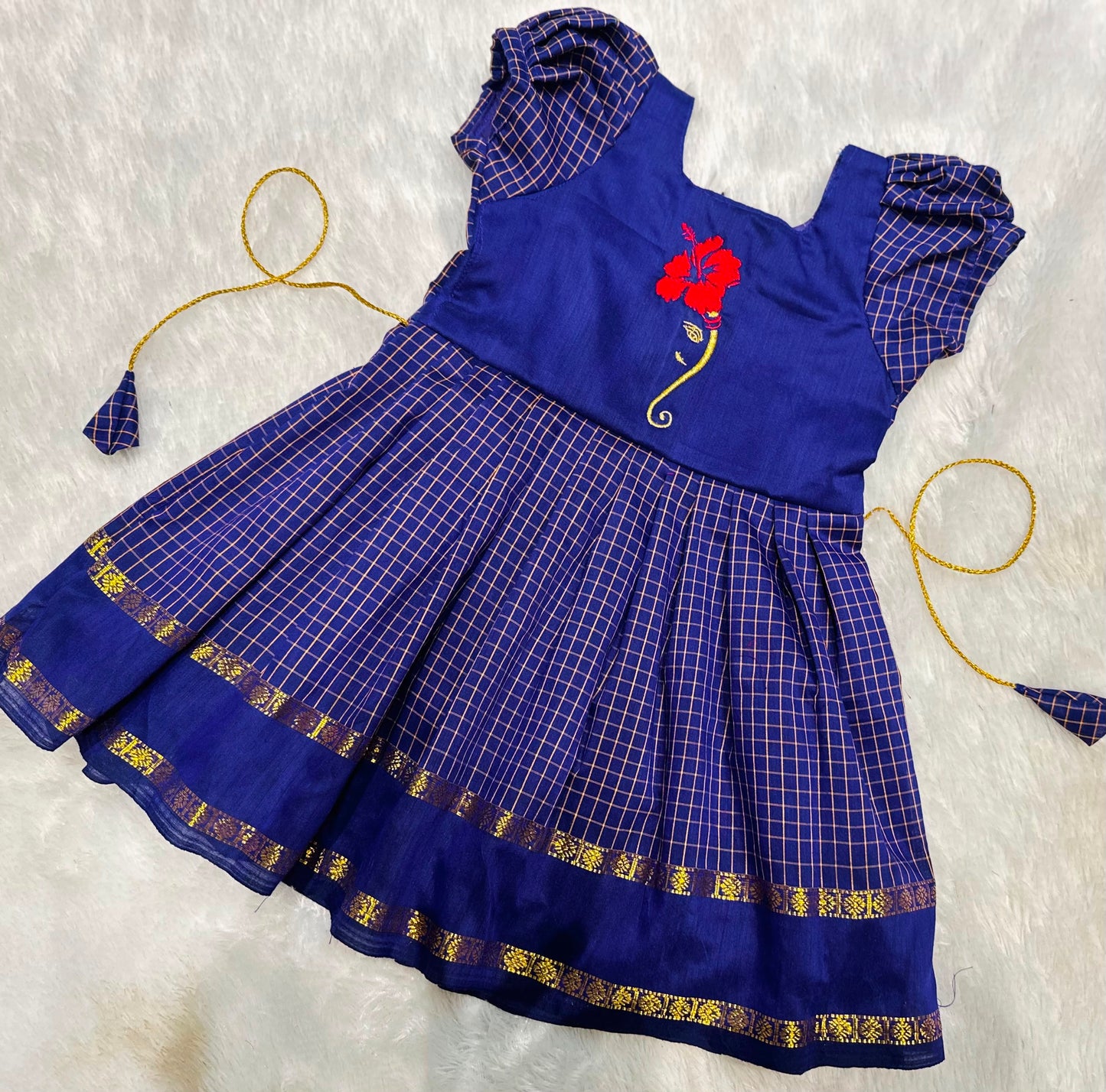 Ganpati Special Traditional Frock for Girls