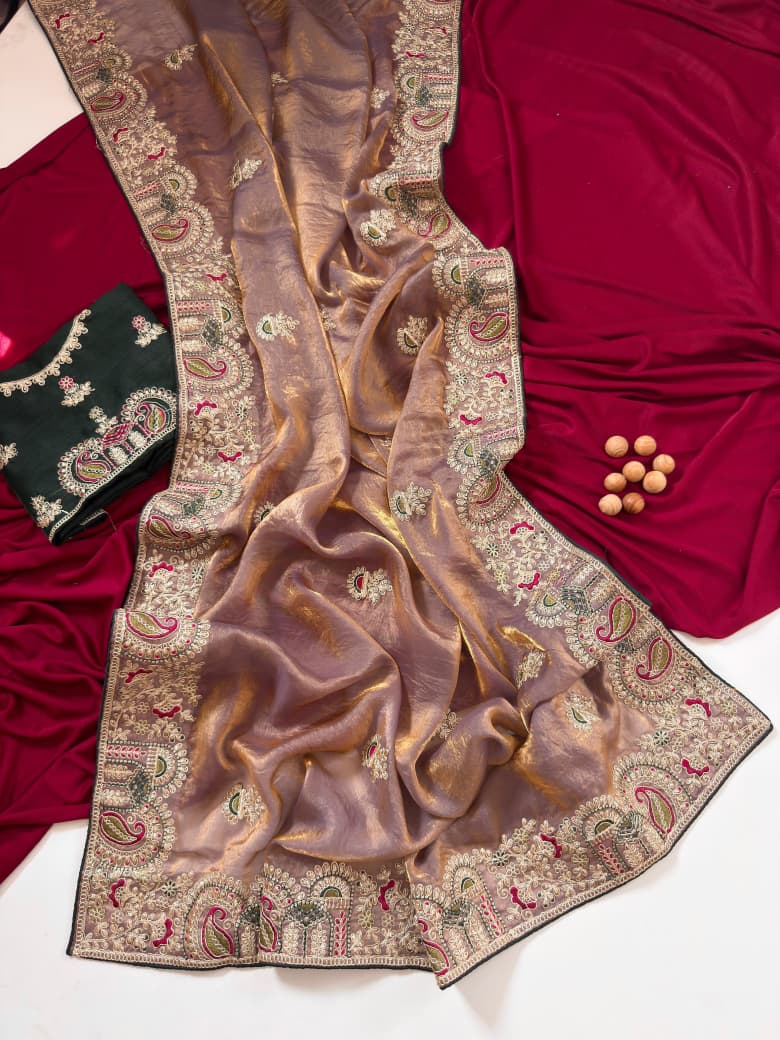 🌟Royal Fandy sattin silk Saree✨