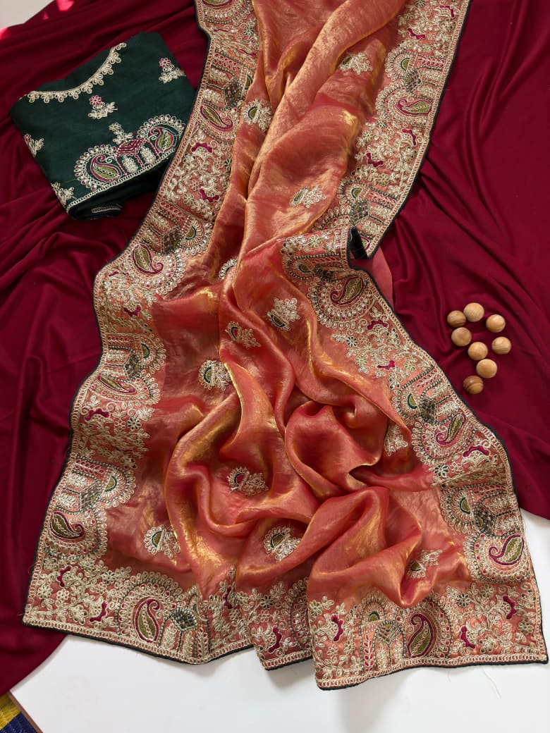 🌟Royal Fandy sattin silk Saree✨
