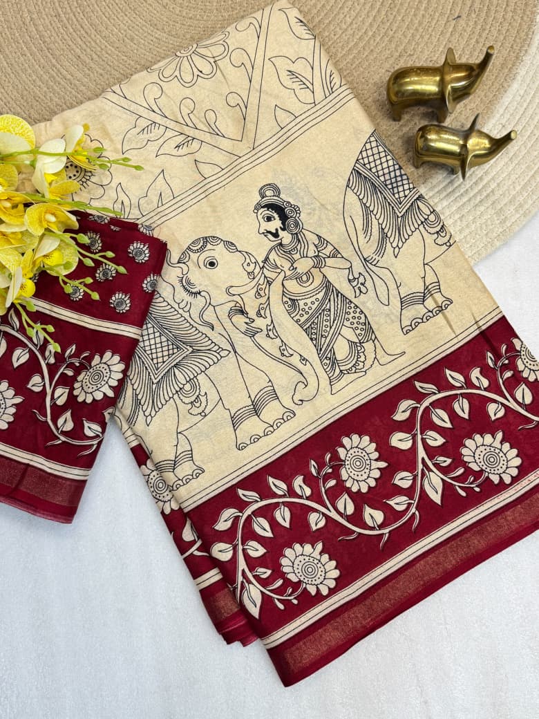 soft mul cotton &nbsp;saree