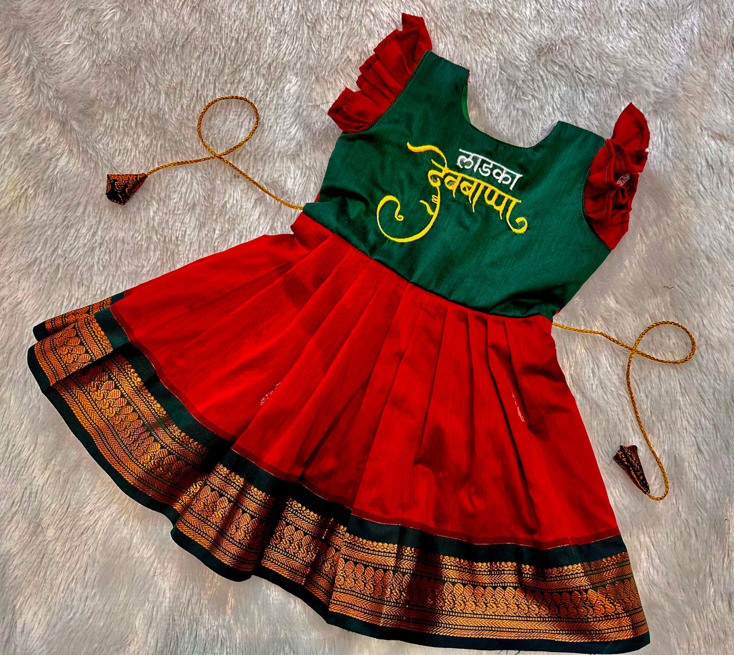 Ganpati Special Traditional Frock for Girls
