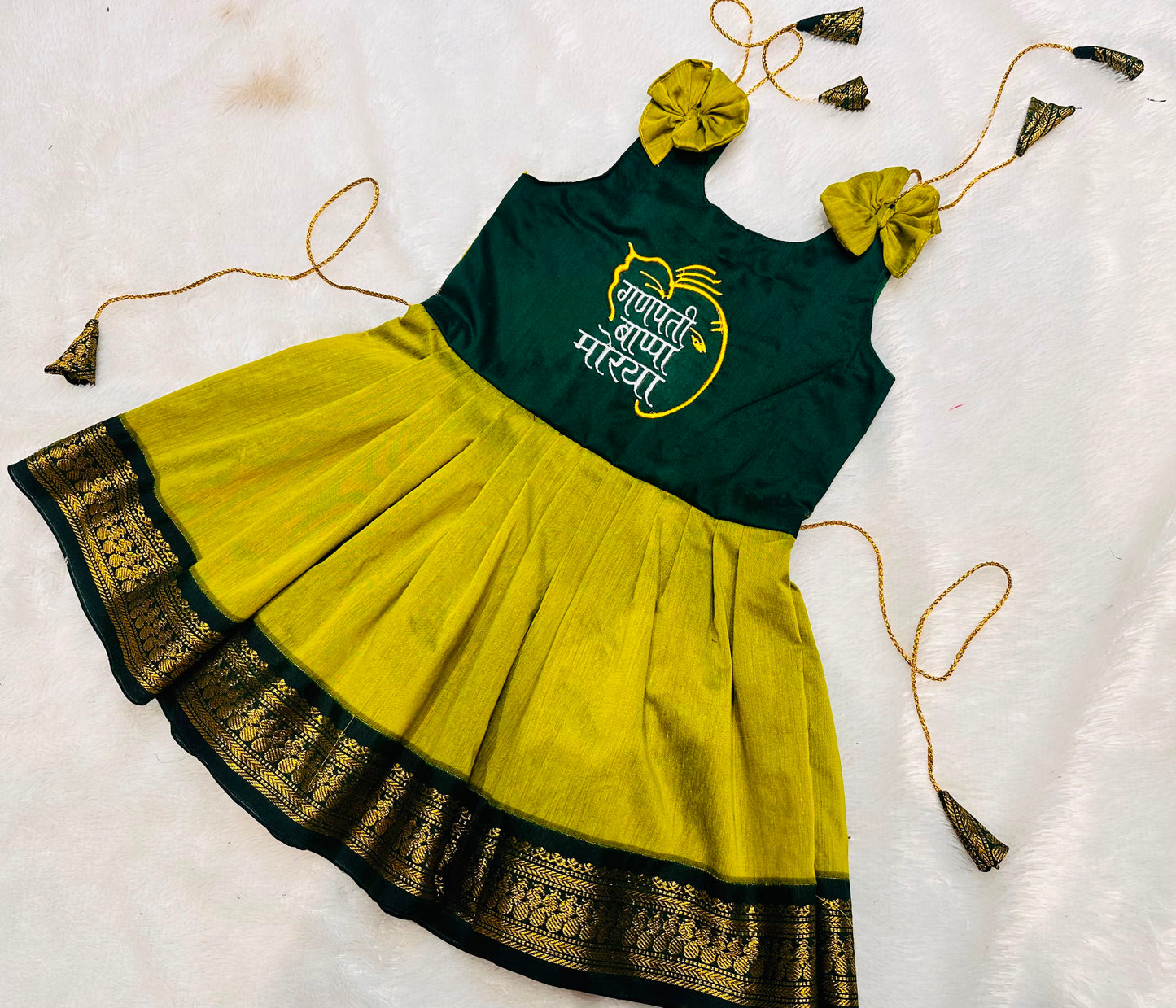 Ganpati Special Traditional Frock for Girls