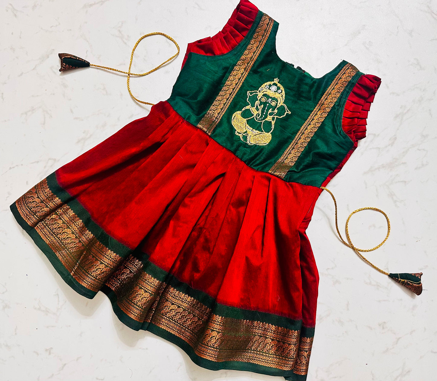 Ganpati Special Traditional Frock for Girls