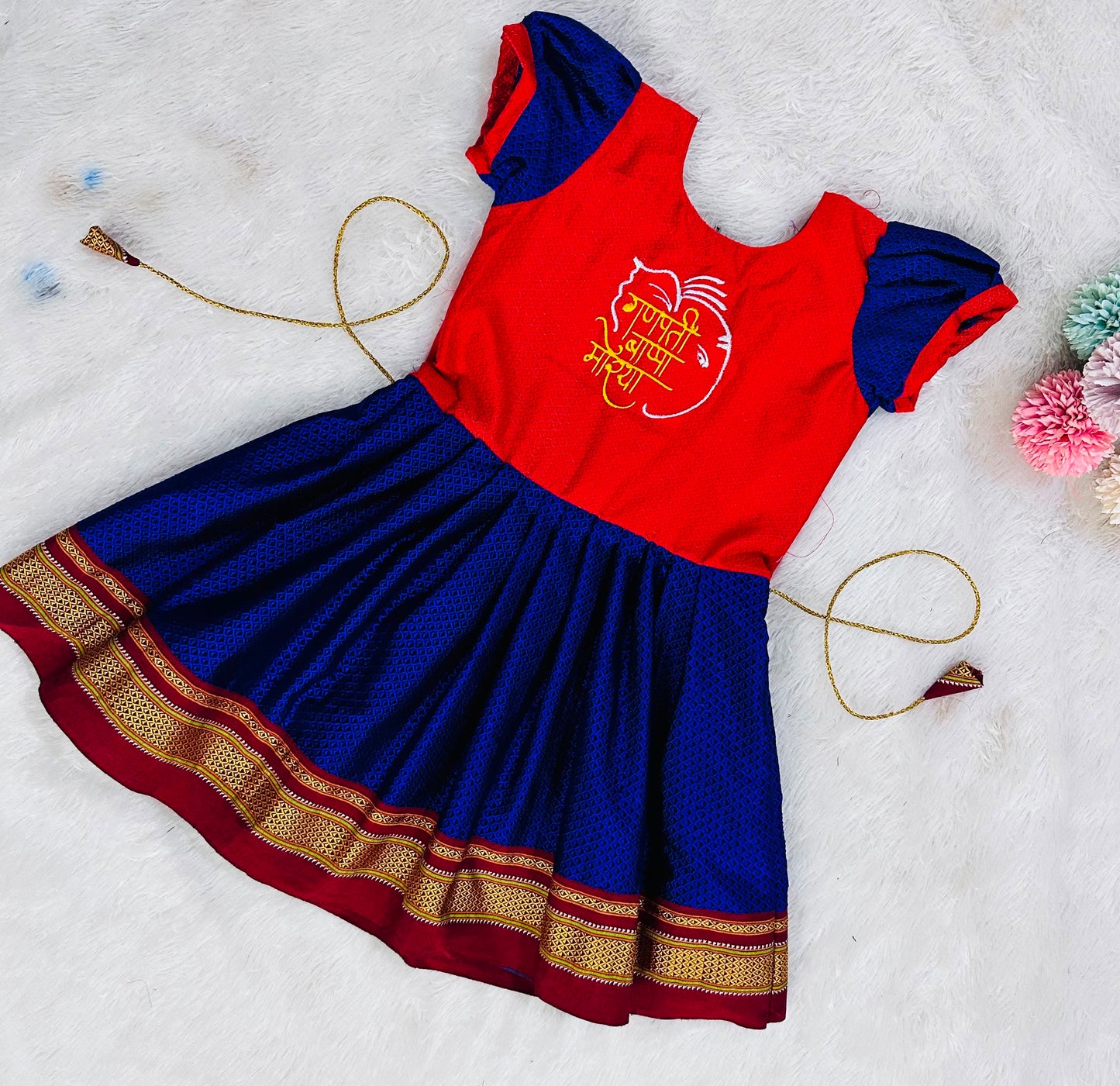Ganpati Special Traditional Frock for Girls