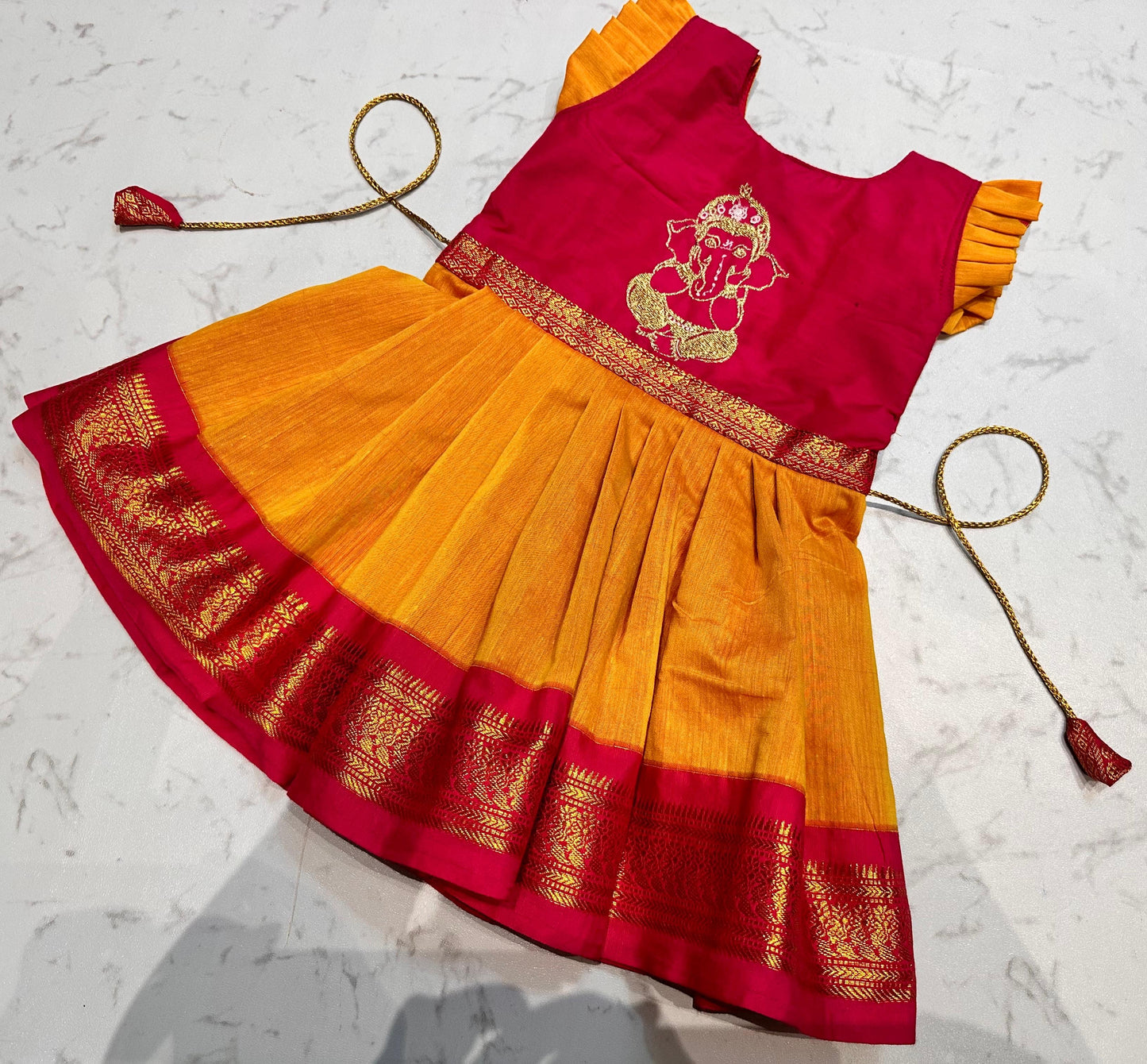 Ganpati Special Traditional Frock for Girls