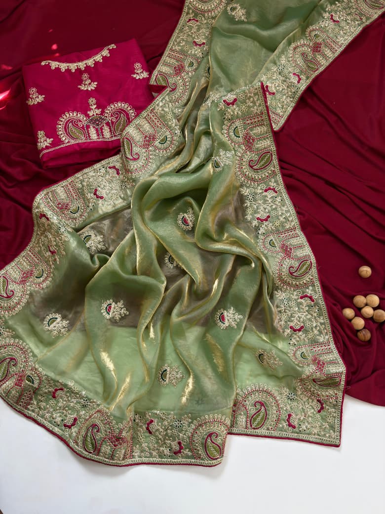 🌟Royal Fandy sattin silk Saree✨